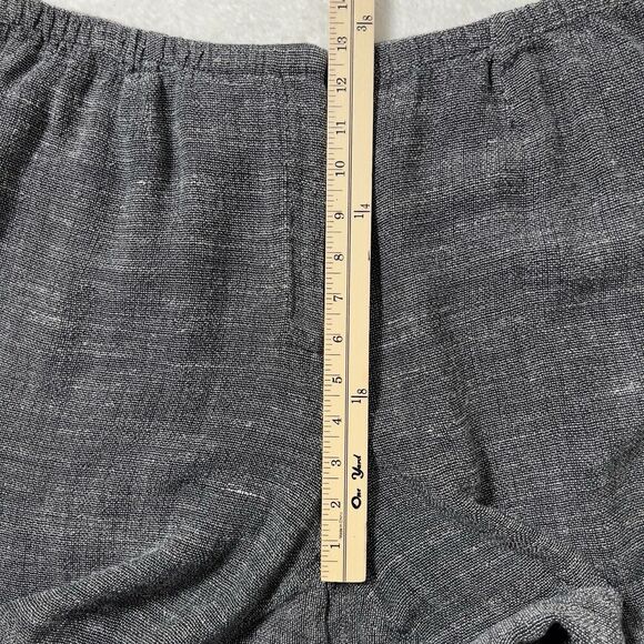 Eileen Fisher Linen Blend Pants Sz 3X Gray Elastic Waist Wide Leg High Rise - Picture 7 of 9